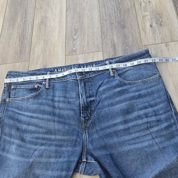American Eagle Relaxed Straight Men's Denim Jeans Hemmed Short 40 X 25.5" - Picture 7 of 11